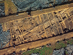 Vue du ciel - France - Detail Of The Gallo Roman Ruins At Pontchartrain